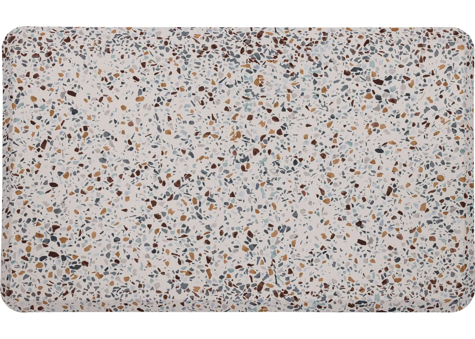 Terrazo Tile Cream 1' 8" x 3' 6" Door Mat