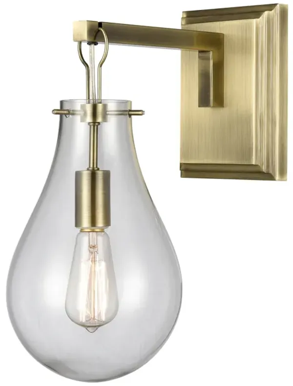 Teardrop 16" high Gold Sconce