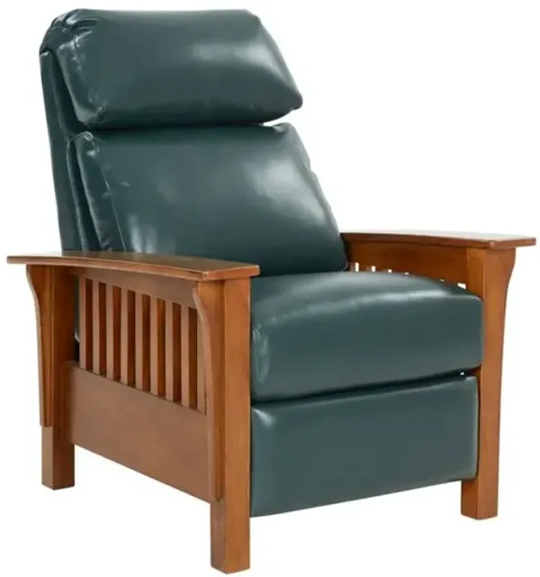 Barcalounger Mission Recliner, Highland Emerald / All Leather