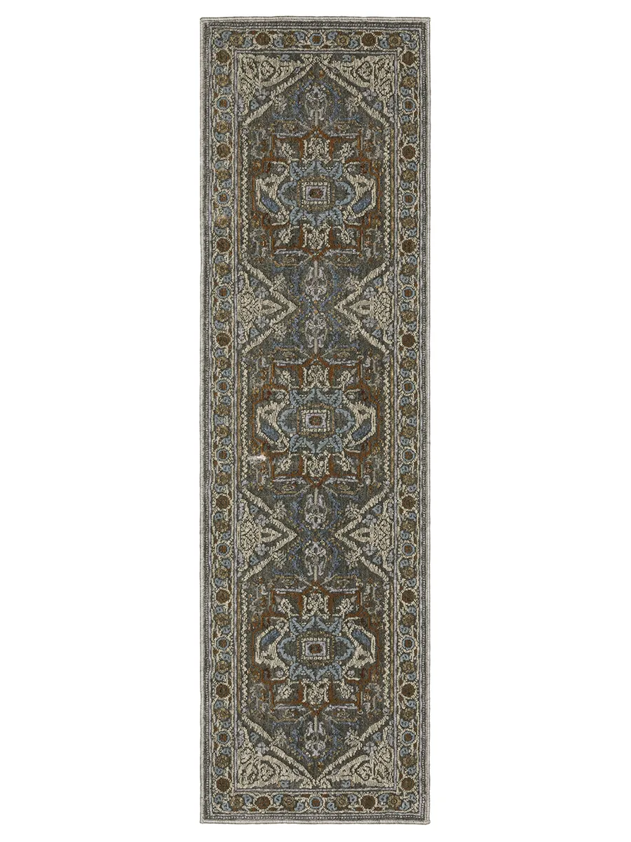 Ellington 2'3" x 7'6" Grey Rug