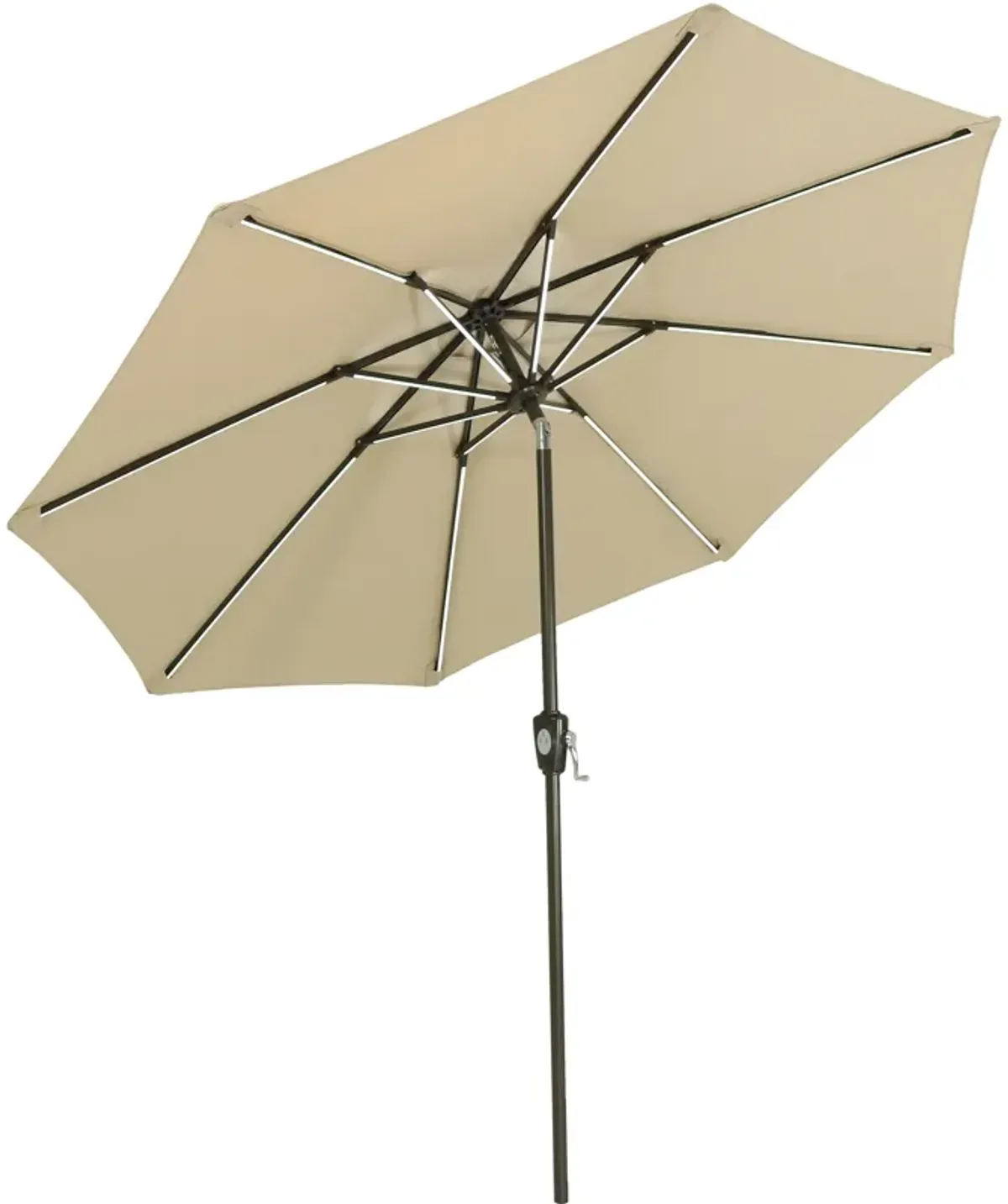 Sunnydaze 9 ft Solar Sunbrella Patio Umbrella with Tilt