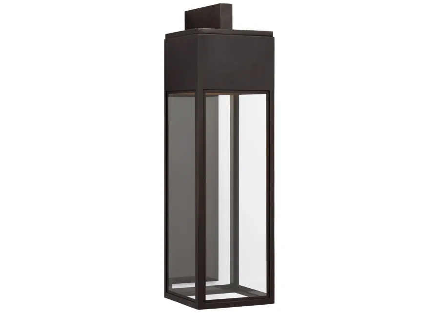 Irvine Grande Bracketed Wall Lantern in Bronze with Clear Glass