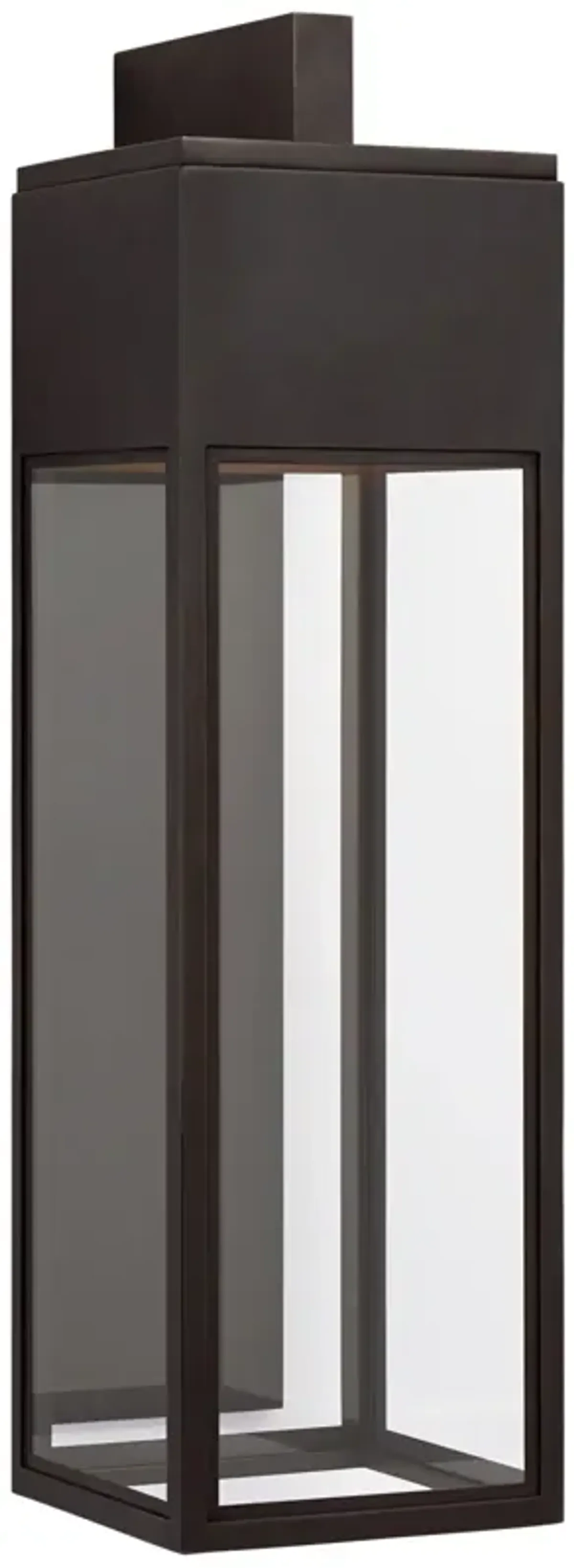 Irvine Grande Bracketed Wall Lantern in Bronze with Clear Glass