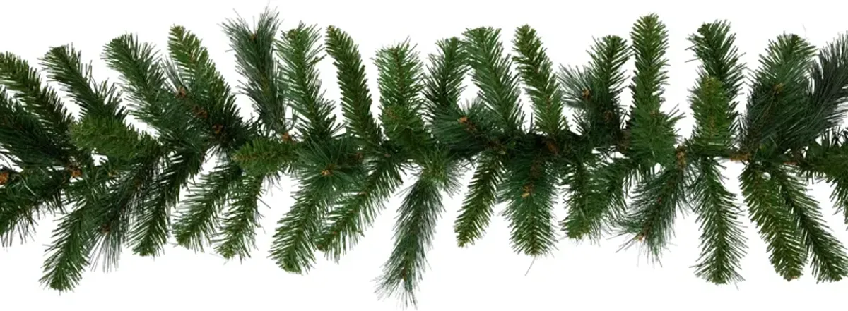 9' x 12" Mixed Green Beaver Pine Artificial Christmas Garland  Unlit