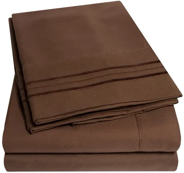 5 Piece Sheet Set, Ultra Soft 1800 Series Collection - Split King, Royal Blue