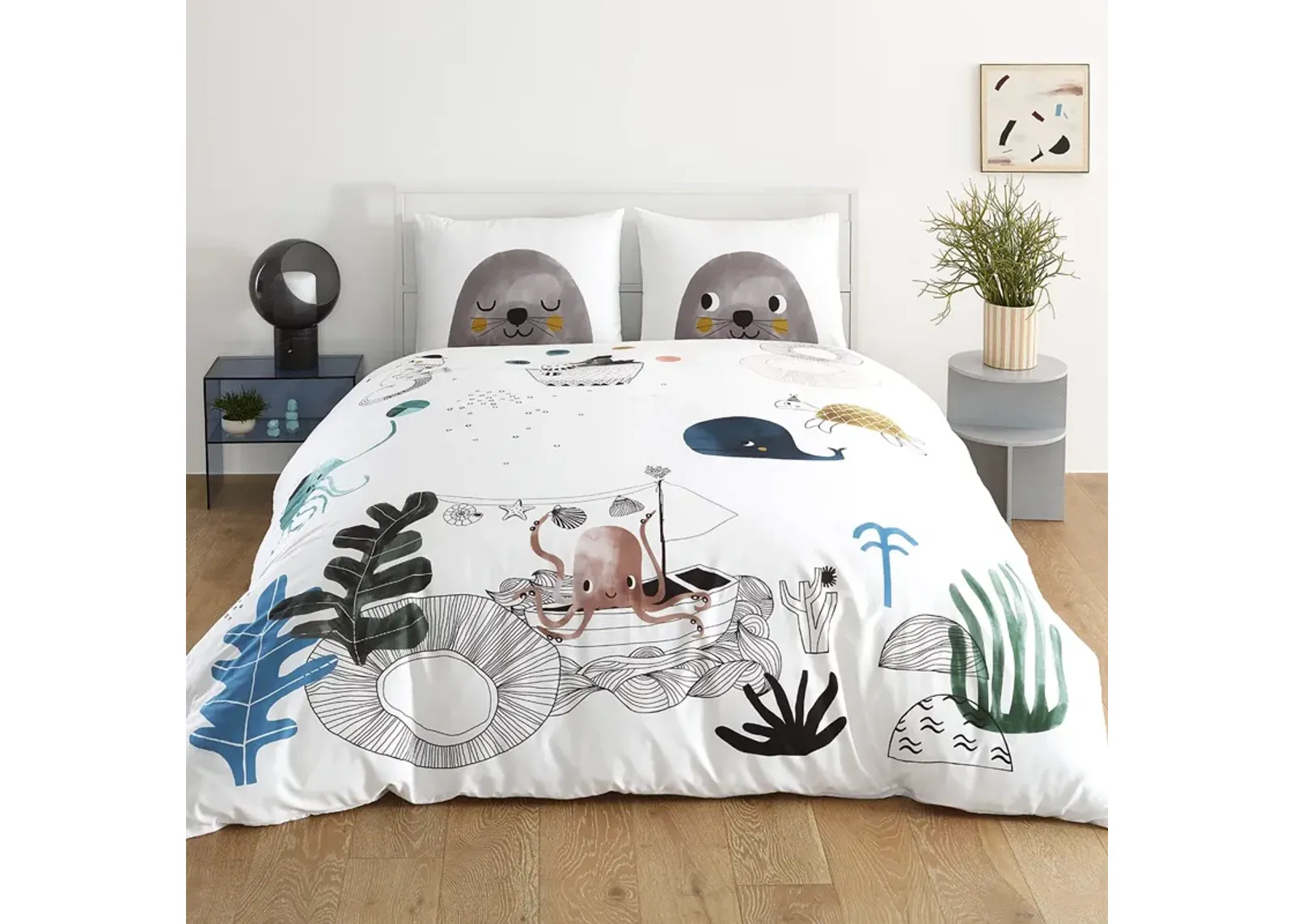 Underwater Love 100% Cotton Duvet & Pillowcase Set - Twin