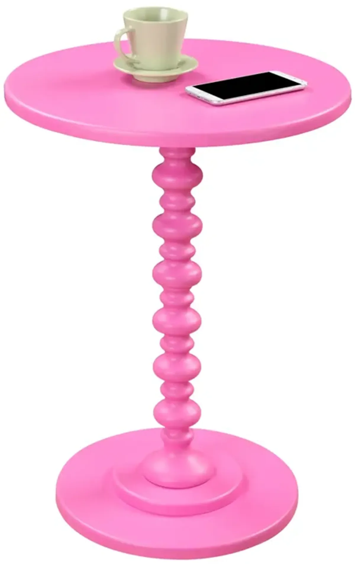 Convenience Concepts Palm Beach Spindle Table, Pink