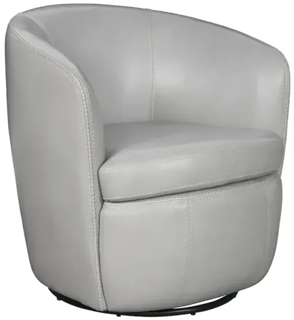 Parker Living Steamboat Ice 100% Italian Leather Swivel Club Chair Two Pack