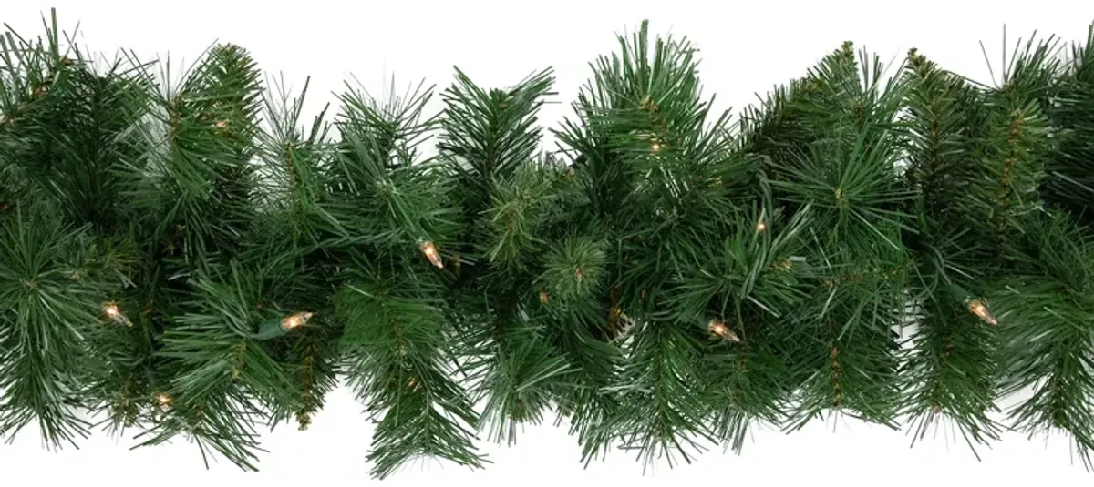 9' x 10" Pre-Lit Chatham Pine Artificial Christmas Garland  Clear Lights