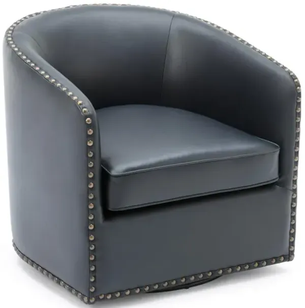 Comfort Pointe Tyler Swivel Arm Chair - Midnight Blue