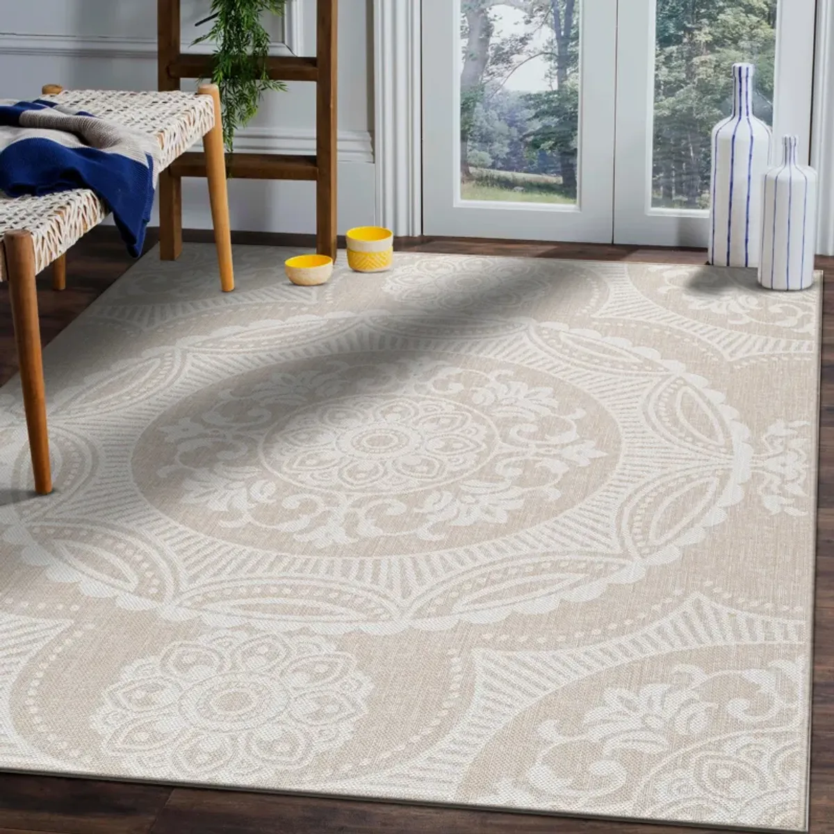 Waikiki Medallion Indoor/Outdoor Area Rug