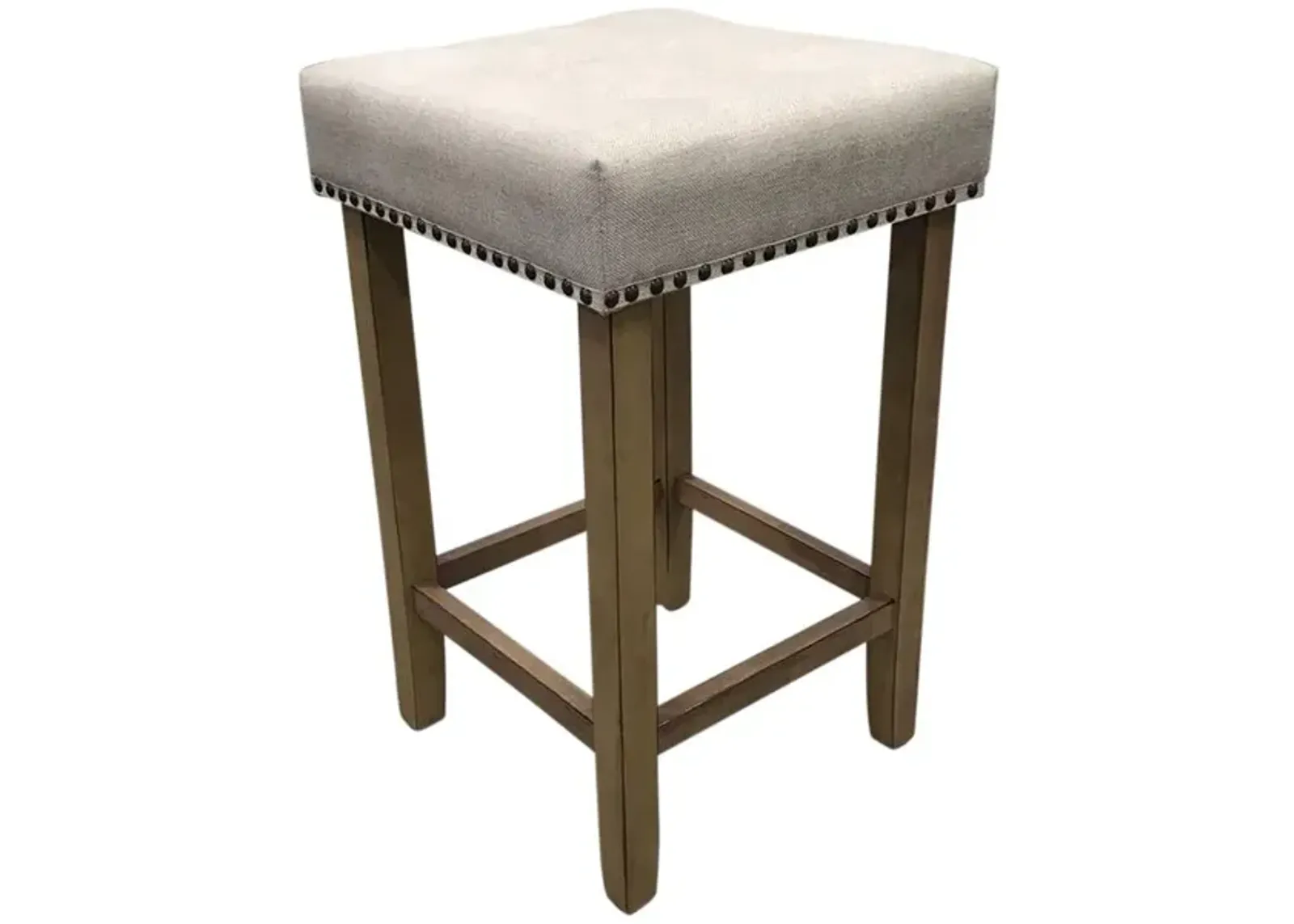 Carolina Living Sadie Tufted Upholstered Barstool - Set of 2 - Light Oak - Cream Upholstery