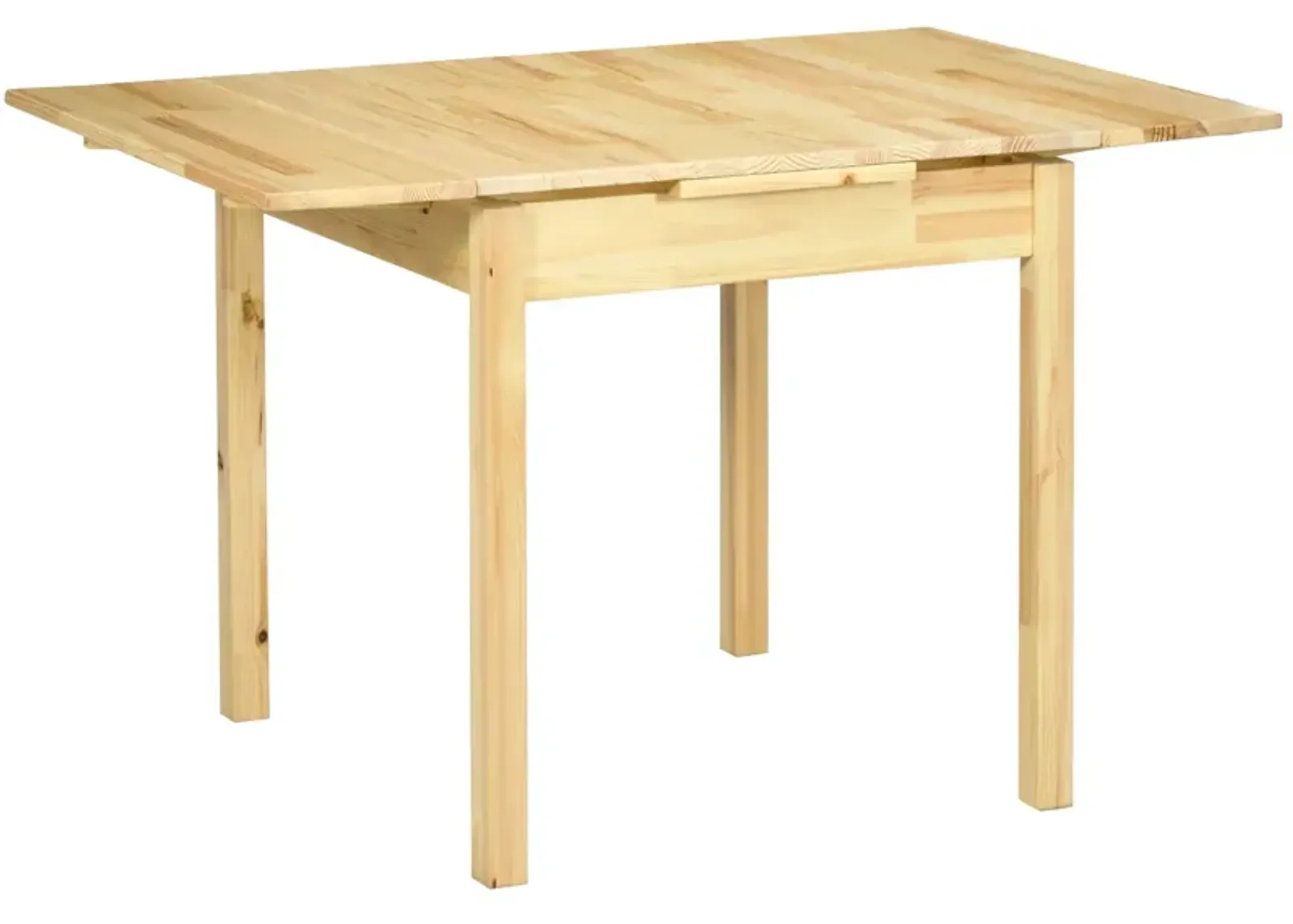 Natural Wood Dining: Folding Table with Drop Leaf for Small Spaces