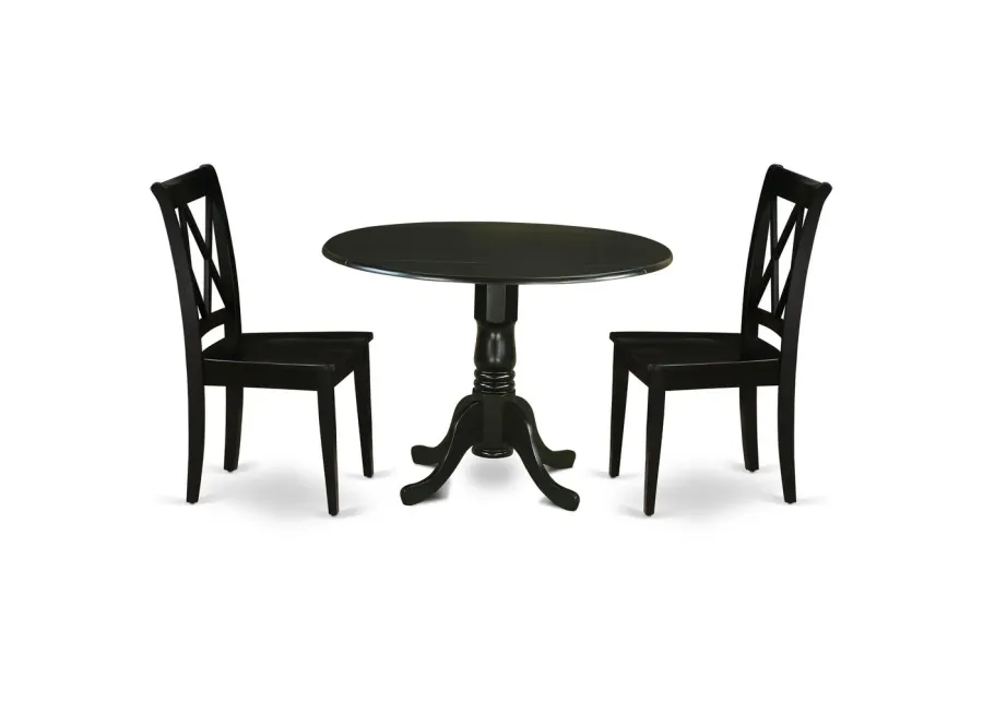 Dining Room Set Black, DLCL3-BLK-W