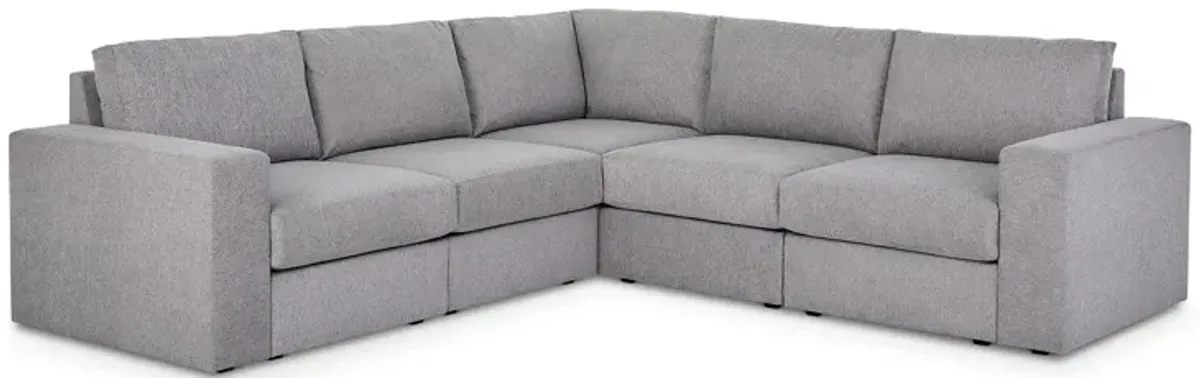 Flex Pebble 5-Seat Sectional with Wide Arm