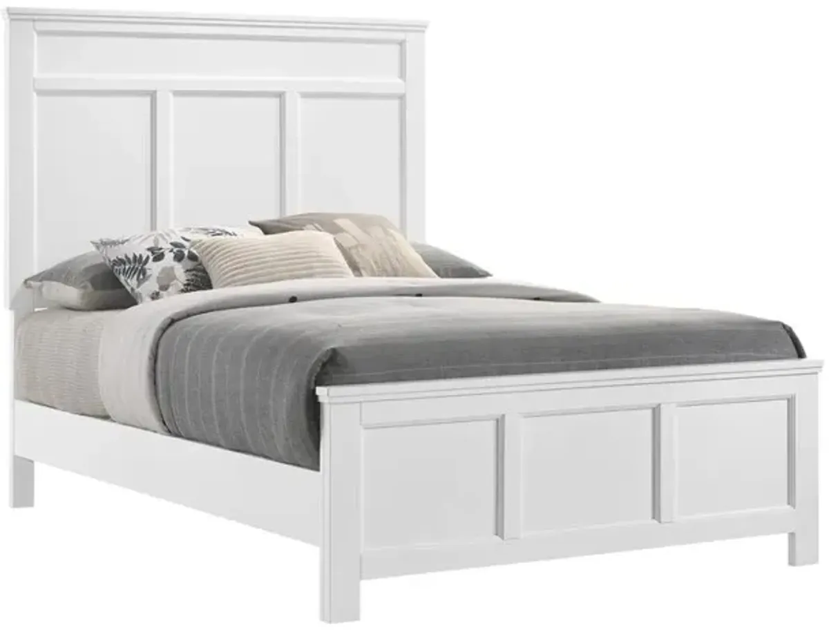 New Classic Furniture Furniture Andover Traditional Full Size Wood Bed in White