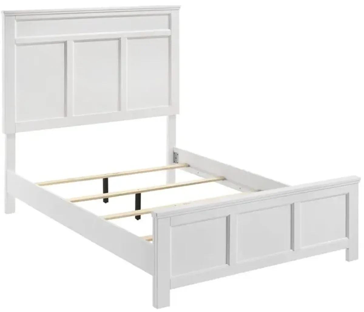 New Classic Furniture Furniture Andover Traditional Full Size Wood Bed in White