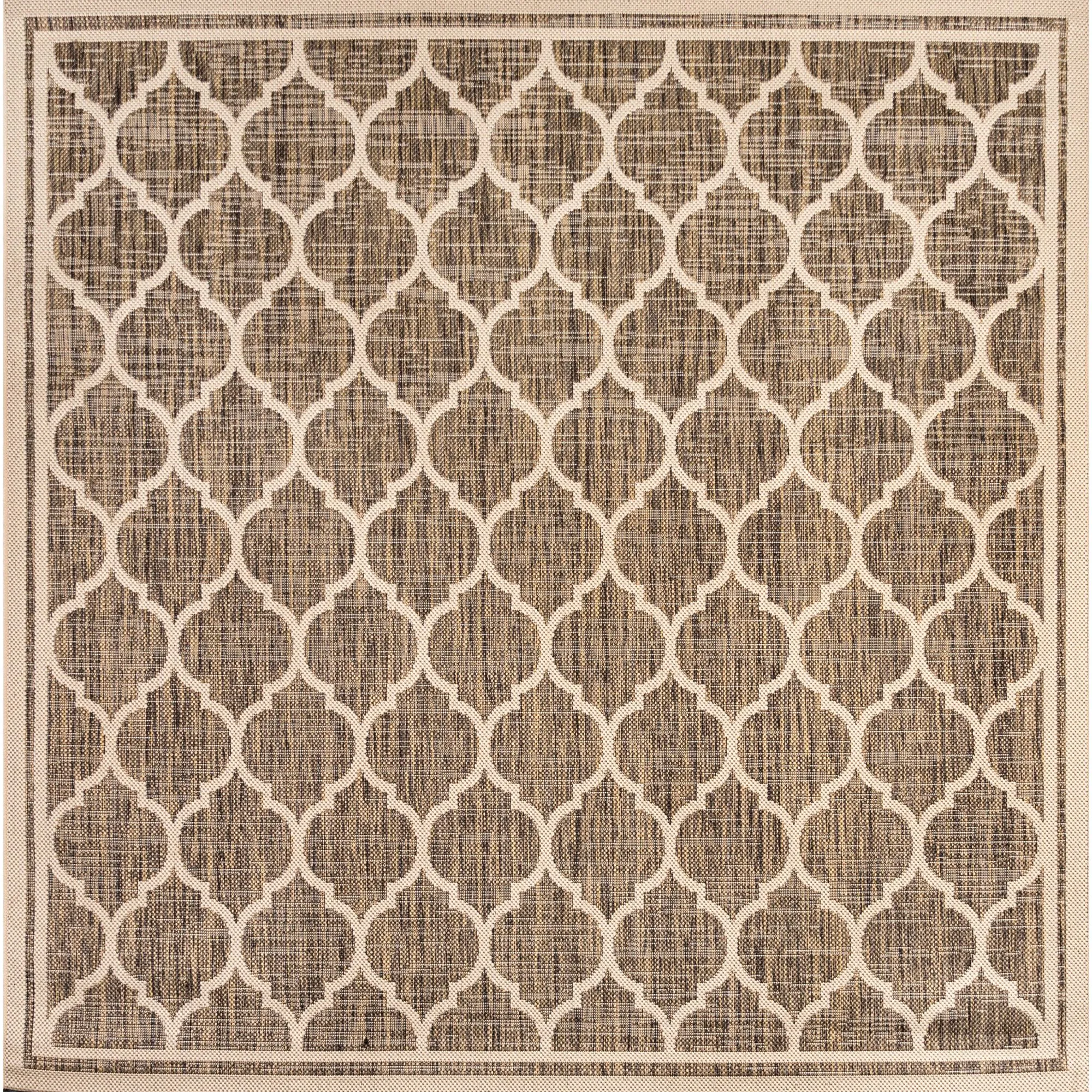 Trebol Moroccan Trellis Textured Weave Indoor/Outdoor Area Rug