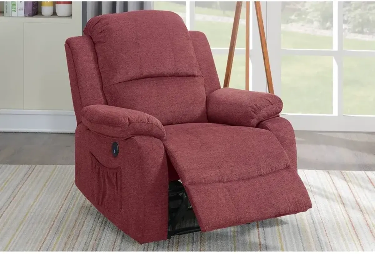 Power Recliner In Paprika Red