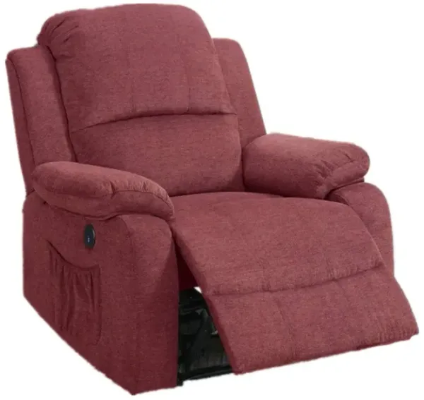 Streamdale Power Recliner In Paprika Red