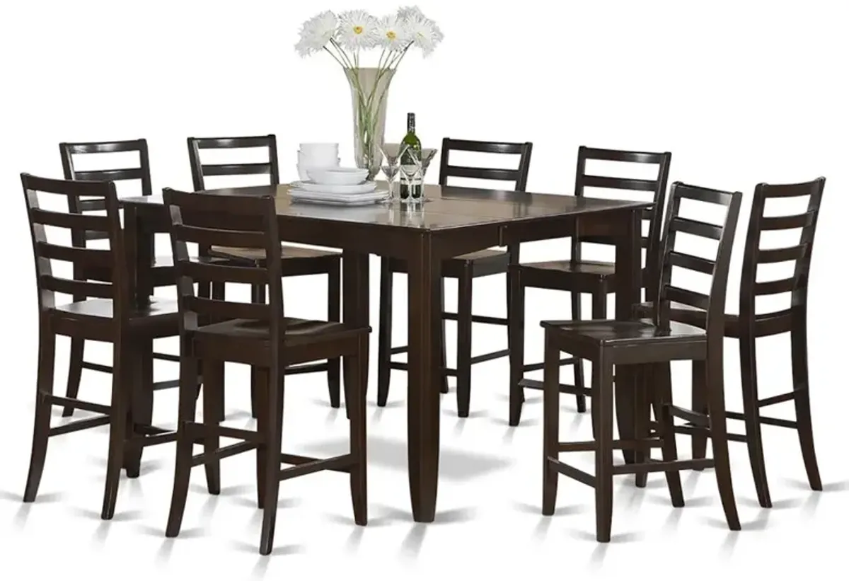 9 Pc counter height set- Square Table and 8 counter height Chairs