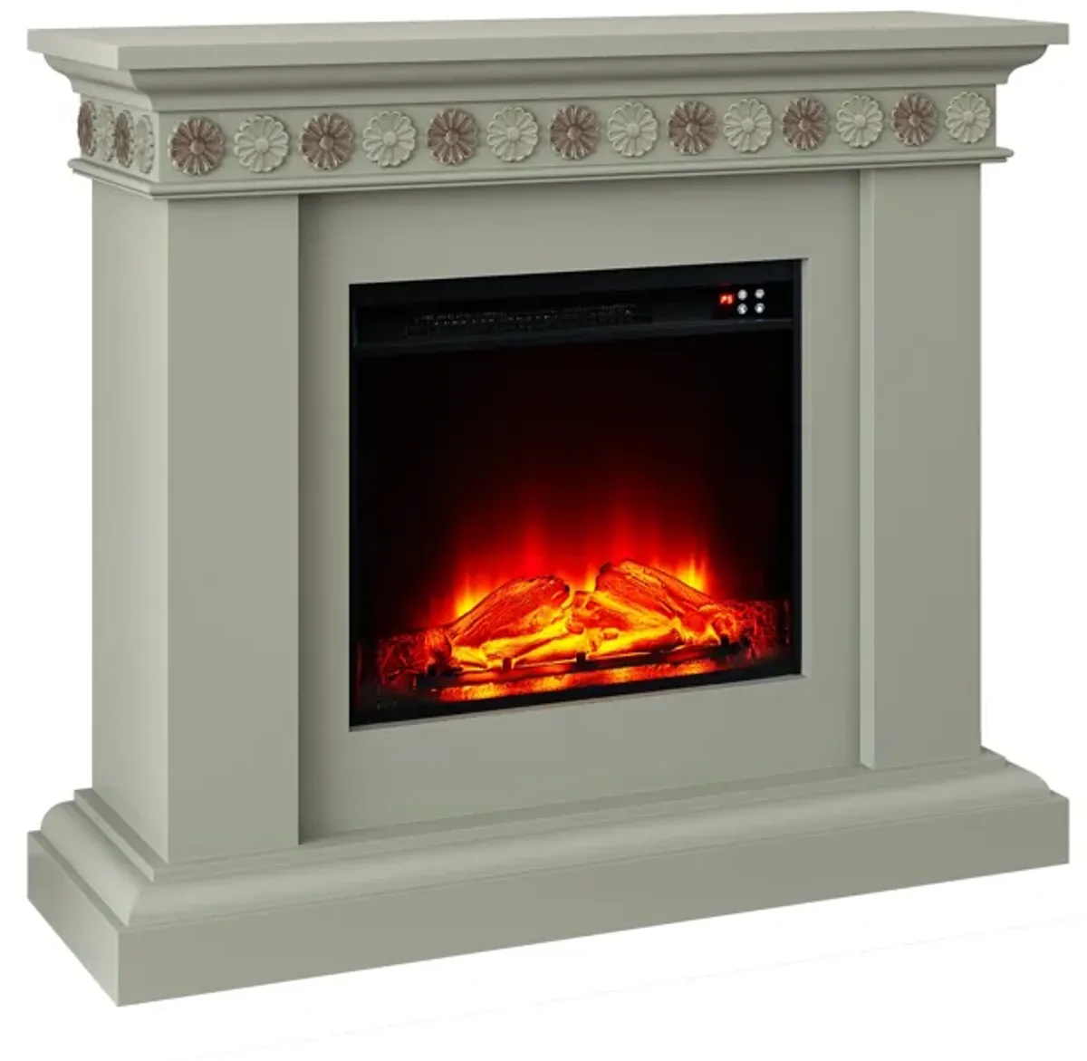 FESTIVO 46.5" Wide Electric Freestanding Fireplace w/ Realistic LED Flames