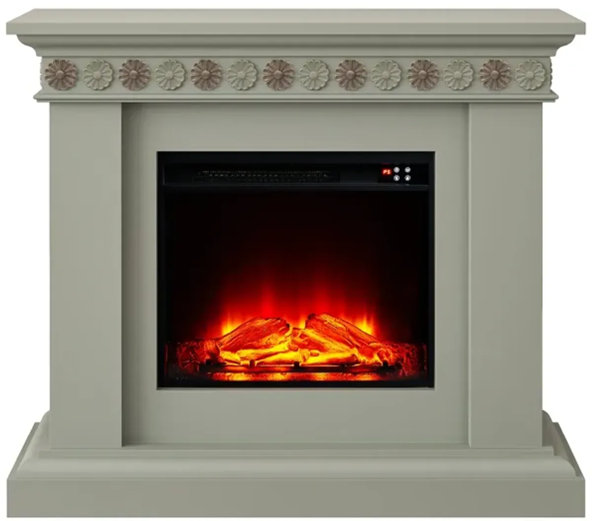 FESTIVO 46.5" Wide Electric Freestanding Fireplace w/ Realistic LED Flames