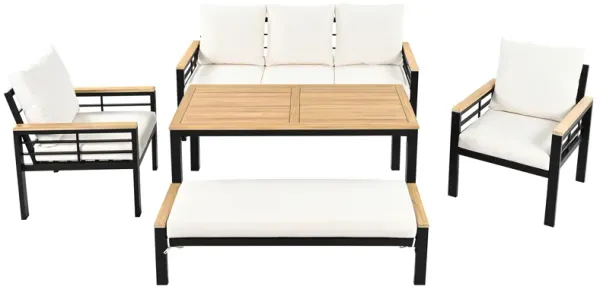 Merax 5 Pieces Outdoor Conversation Set Seating Set
