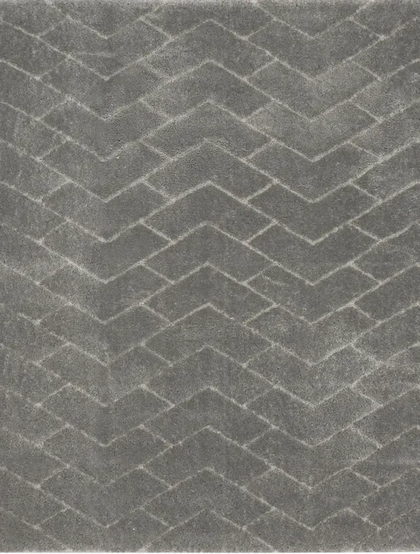 Dreamy Shag DRS03 Ivory/Gray 5'3" x 7'3" Rug