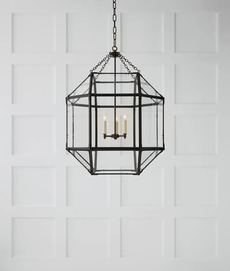 Morris Large Lantern with Clear Glass