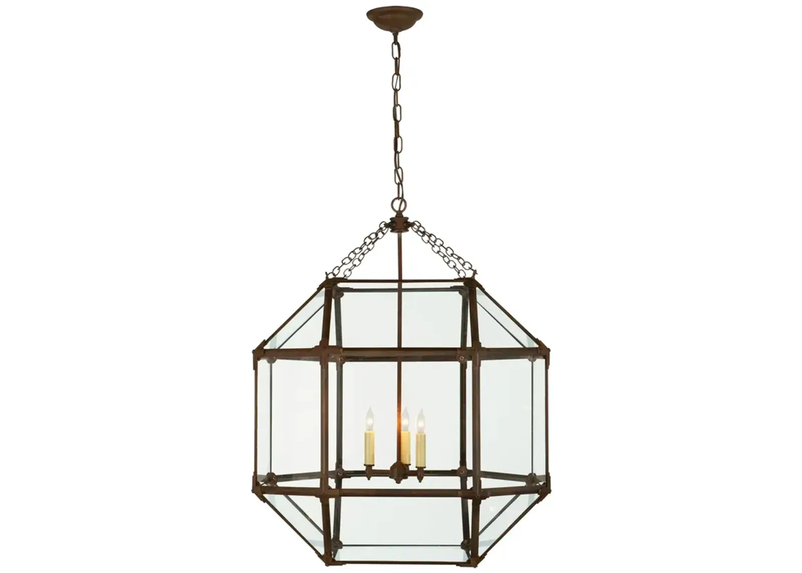 Morris Large Lantern with Clear Glass