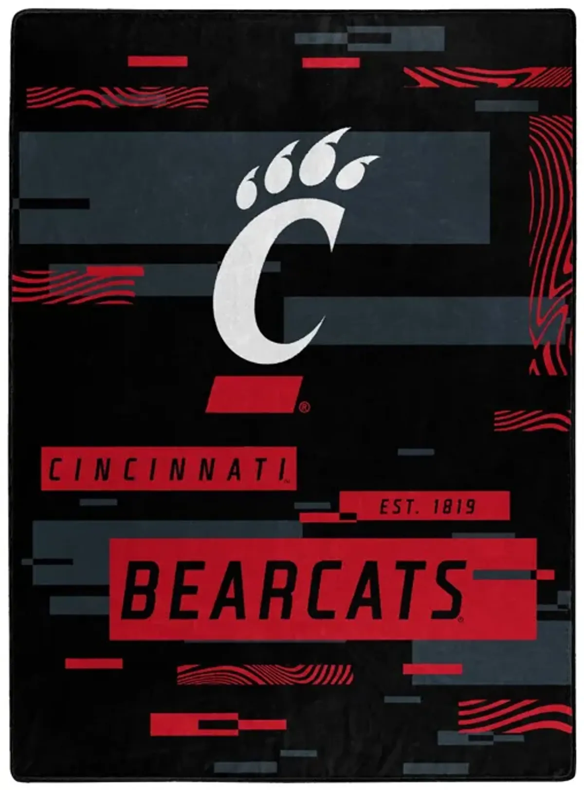 cINcINNATI OFFIcIAL NcAA Digitize Raschel Throw Blanket 60 x 80(D0102H94g2g)