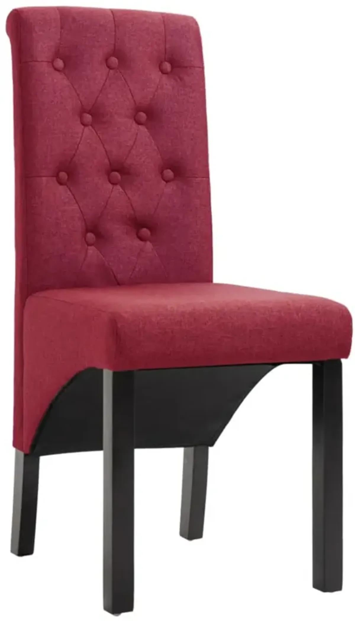 vidaXL Dining Chairs 2 pcs Wine Red Fabric