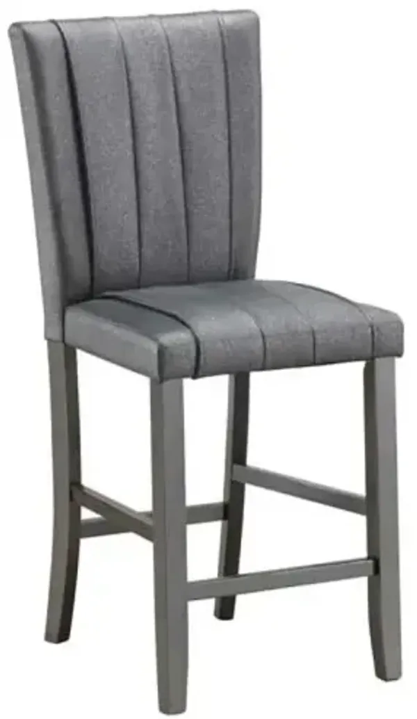 Grey Fabric Glitter Dining Chairs Set