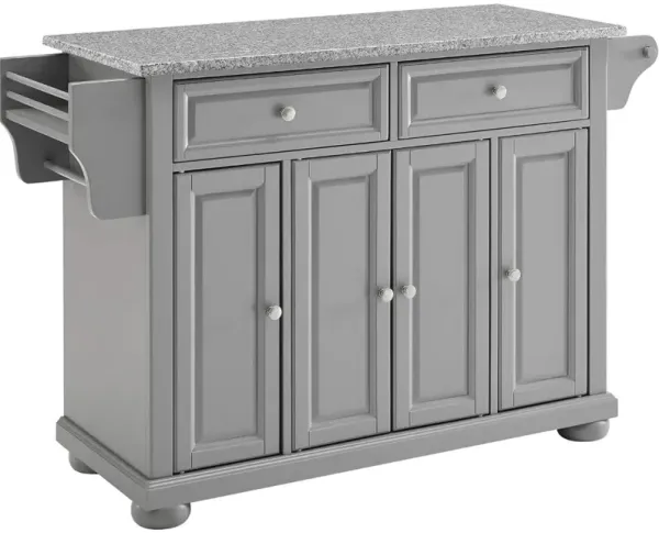 Alexandria Granite Top Full Size Kitchen Island/Cart