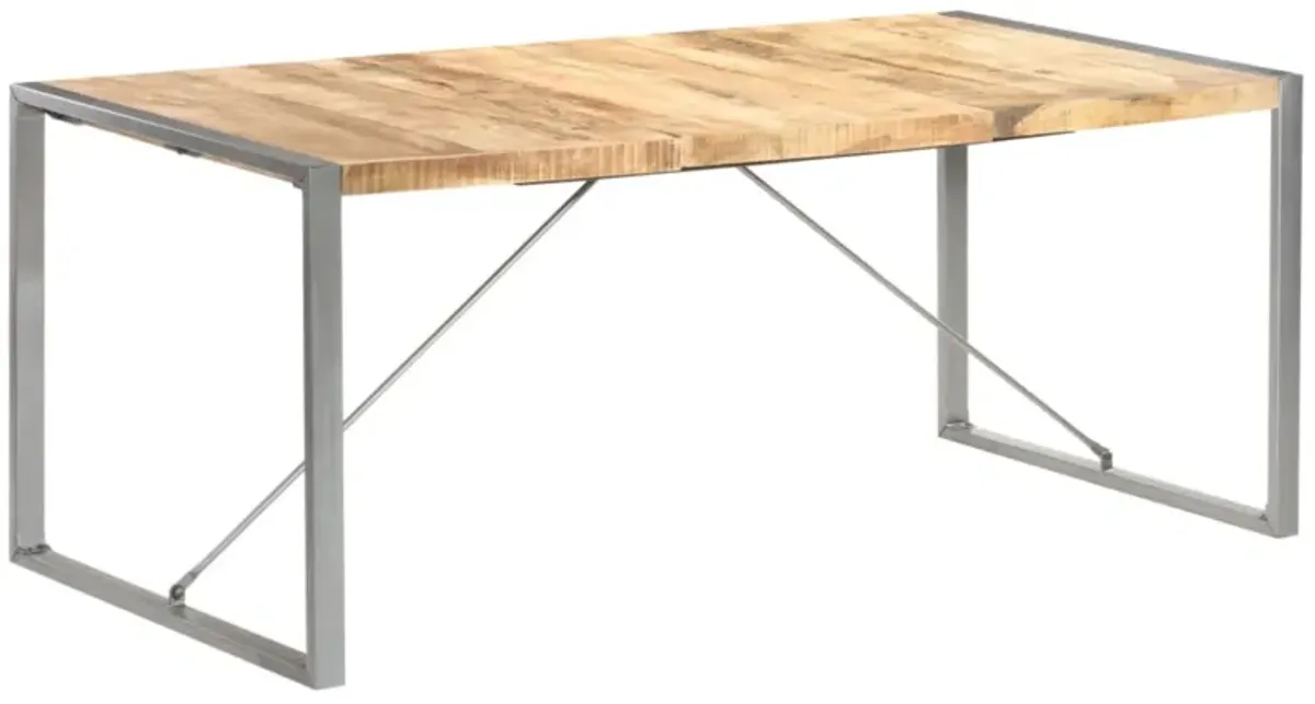 vidaXL Dining Table 70.9"x35.4"x29.5" Solid Rough Mango Wood