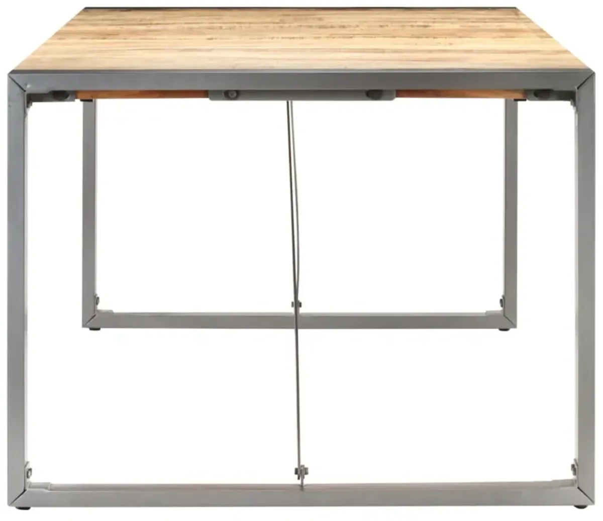 vidaXL Dining Table 70.9"x35.4"x29.5" Solid Rough Mango Wood