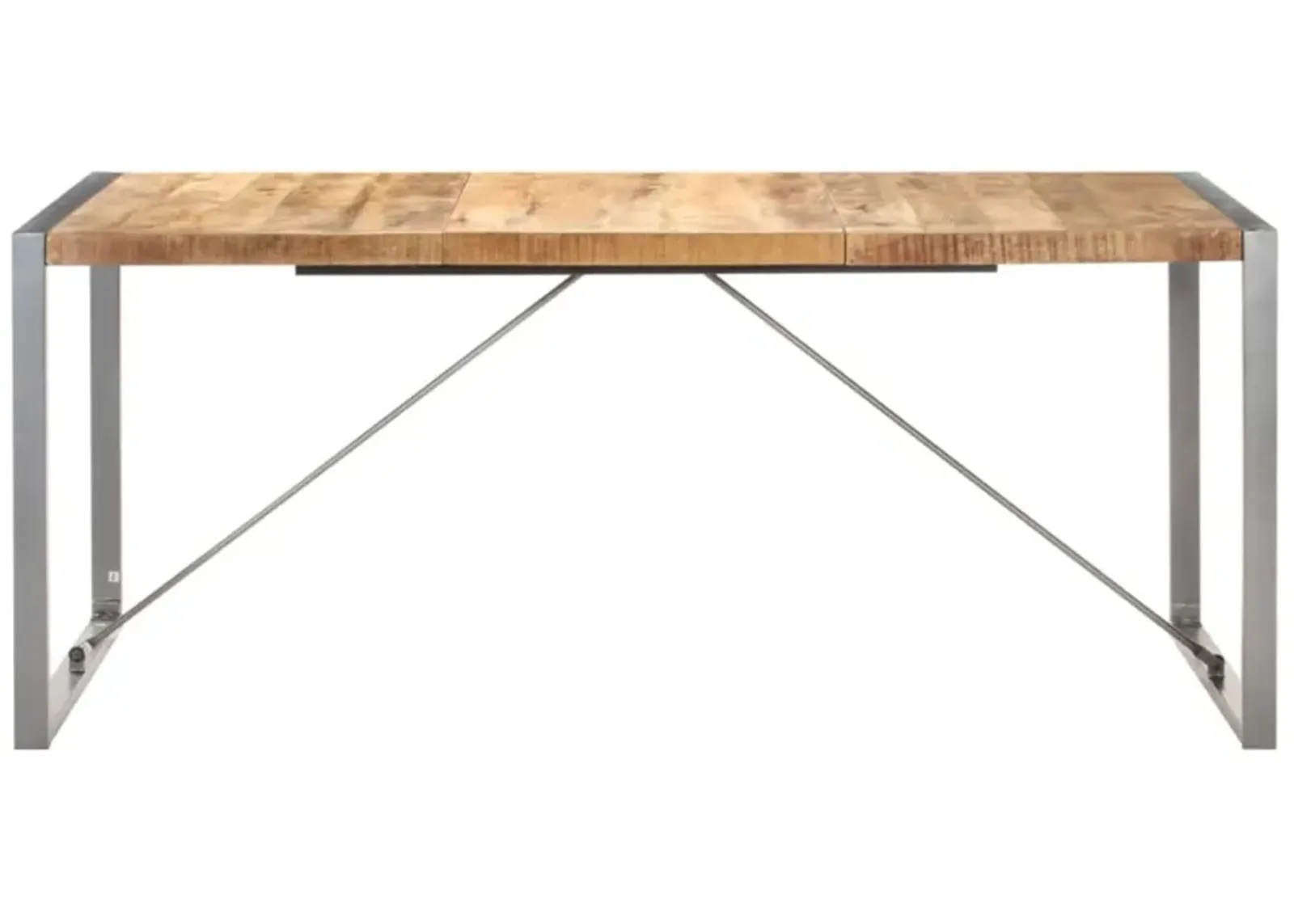 vidaXL Dining Table 70.9"x35.4"x29.5" Solid Rough Mango Wood