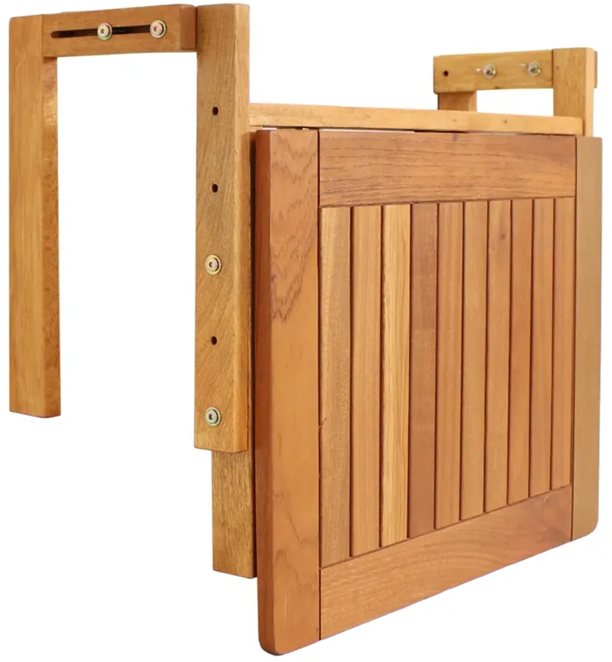 Sunnydaze Meranti Folding Balcony Railing Table