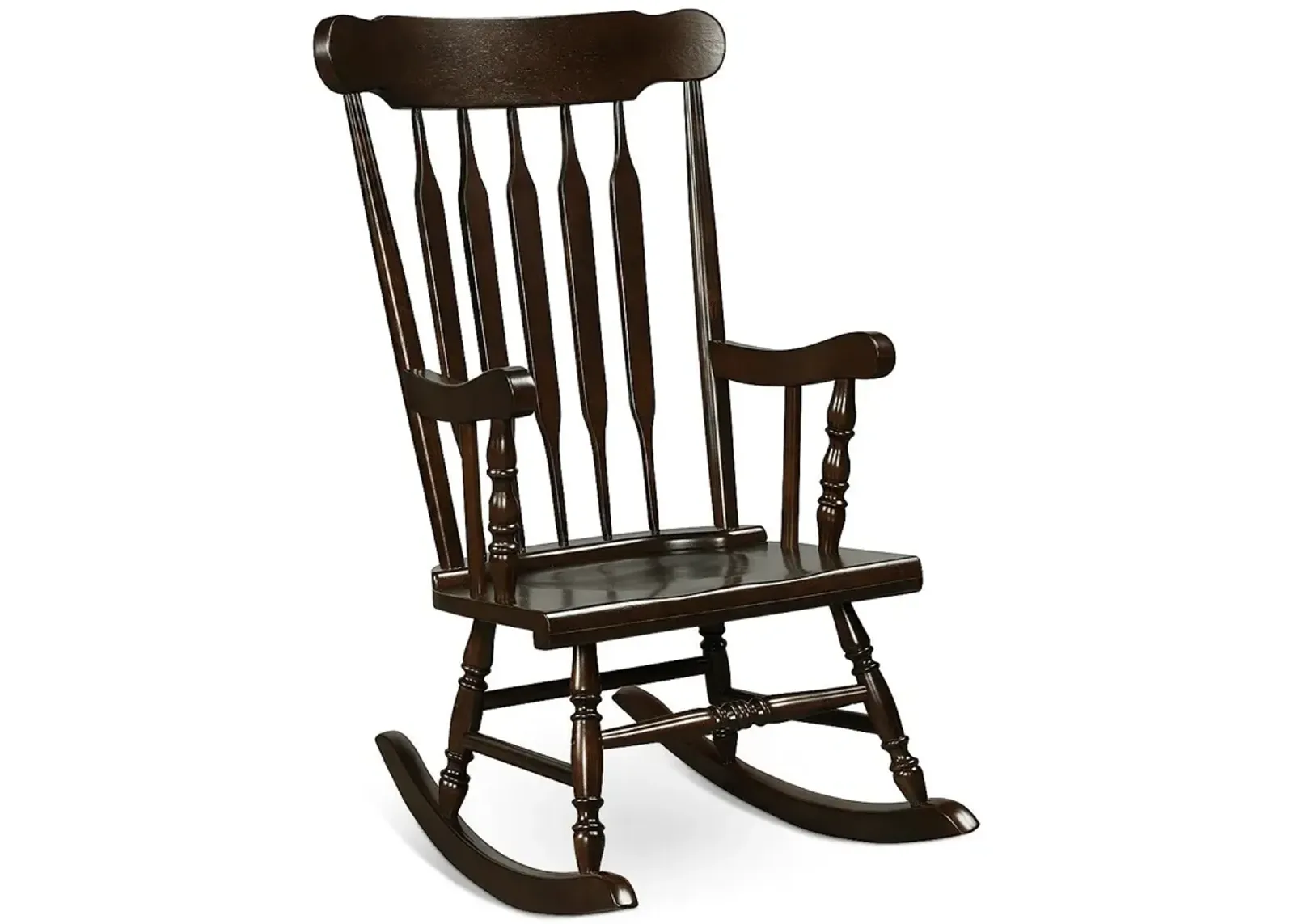 Rocking Chair with Solid Wooden Frame for Garden and Patio