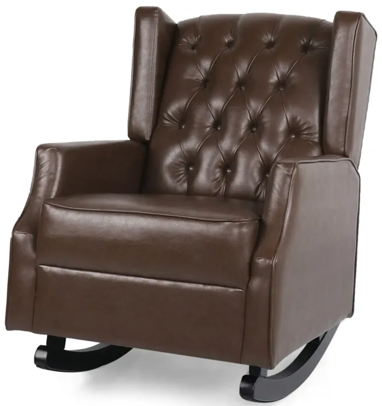 Merax PU Leather Recliner Rocking Chair