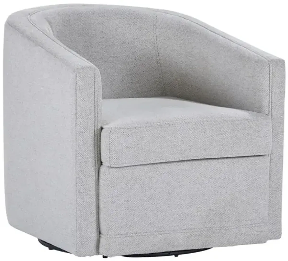 New Classic Furniture Poppy Light Gray Polyester Fabric Accent Swivel Arm Chair