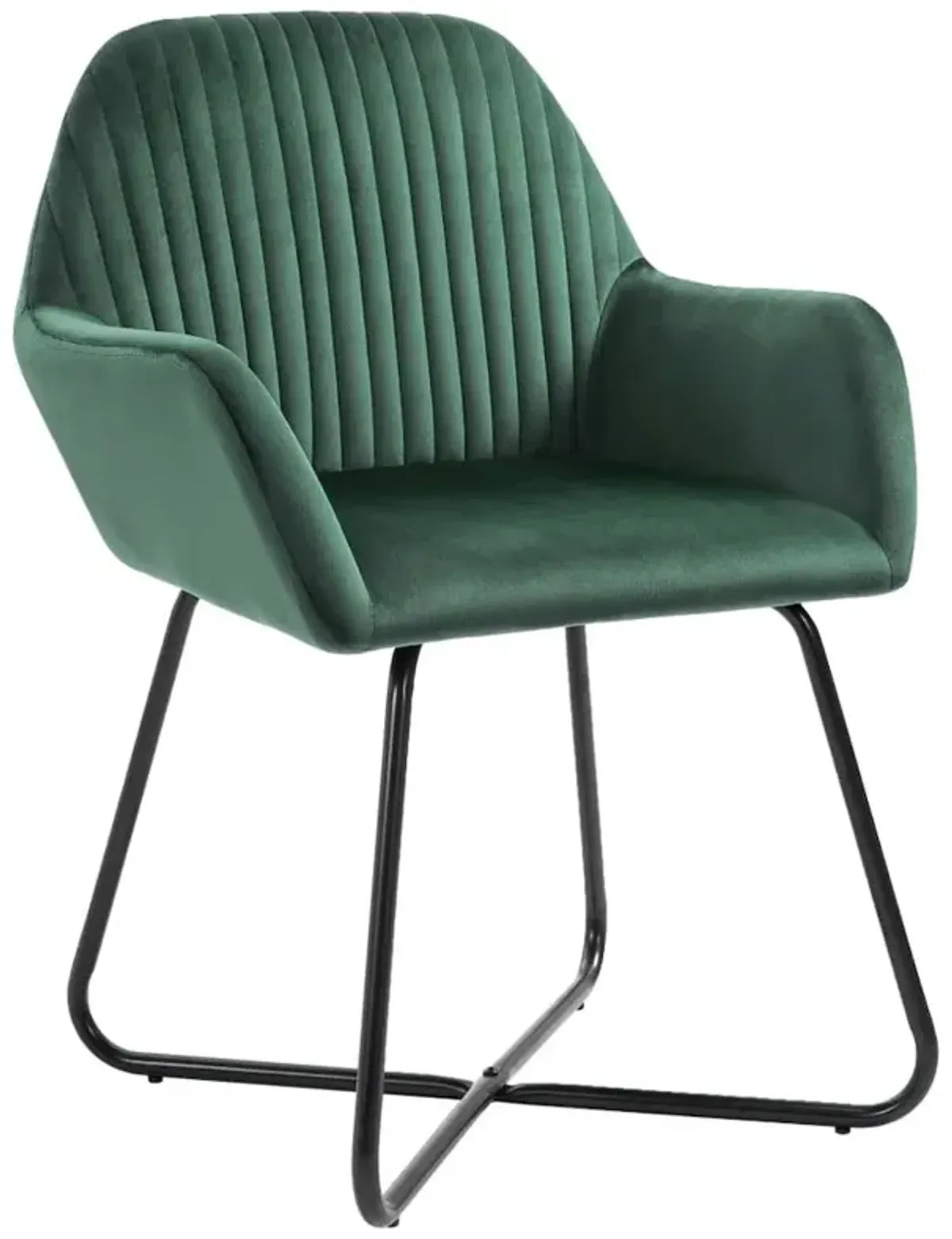 vidaXL Dining Chairs 2 pcs Green Velvet, 249803