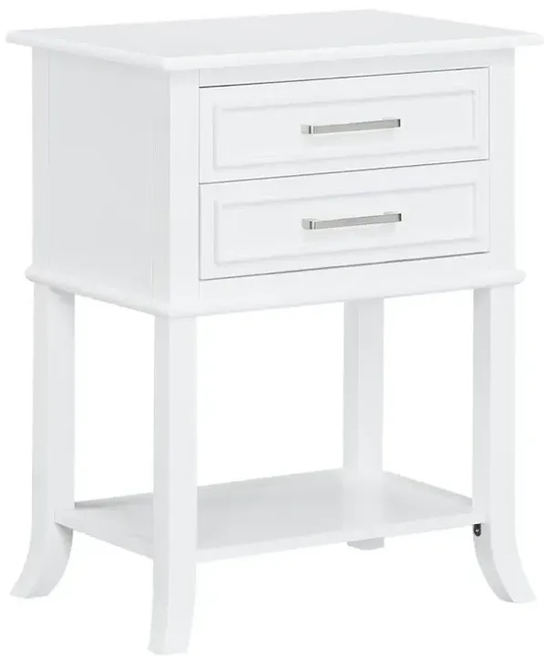 Convenience Concepts Sydney 2 Drawer End Table with Shelf