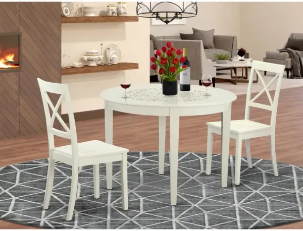 3 Pc Dining room set for 2-Small Kitchen Table and 2 Kitchen Chairs