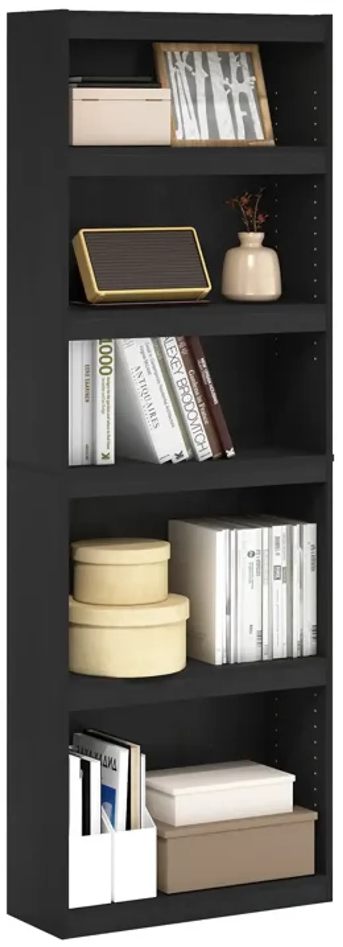 Furinno Jaya Enhanced Home 5-Tier Shelf Bookcase, Blackwood