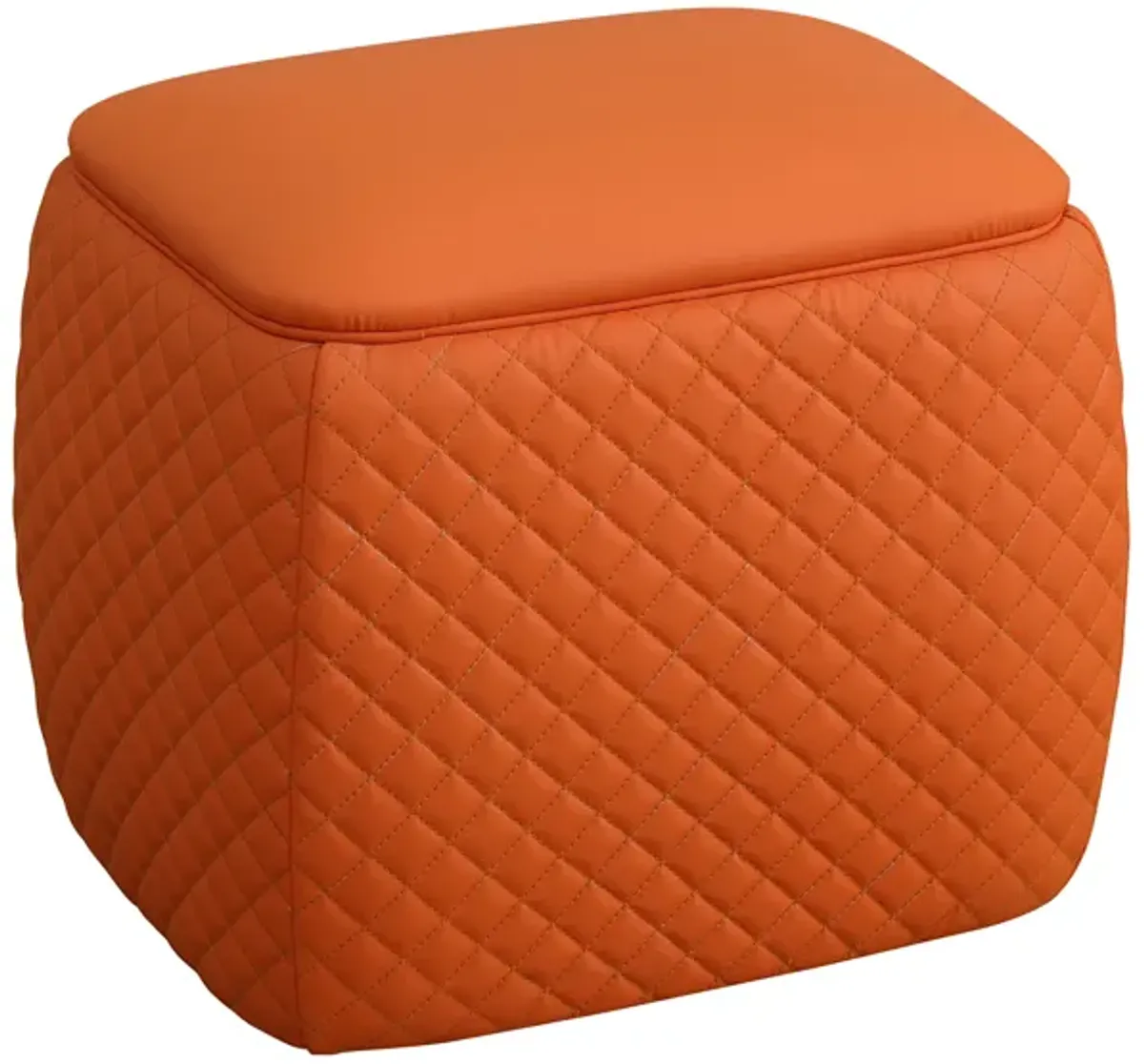 Faux Leather Rectangular Ottoman