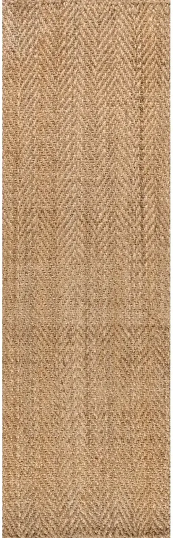 Espina Hand Woven Herringbone Chunky Jute Ivory Rug