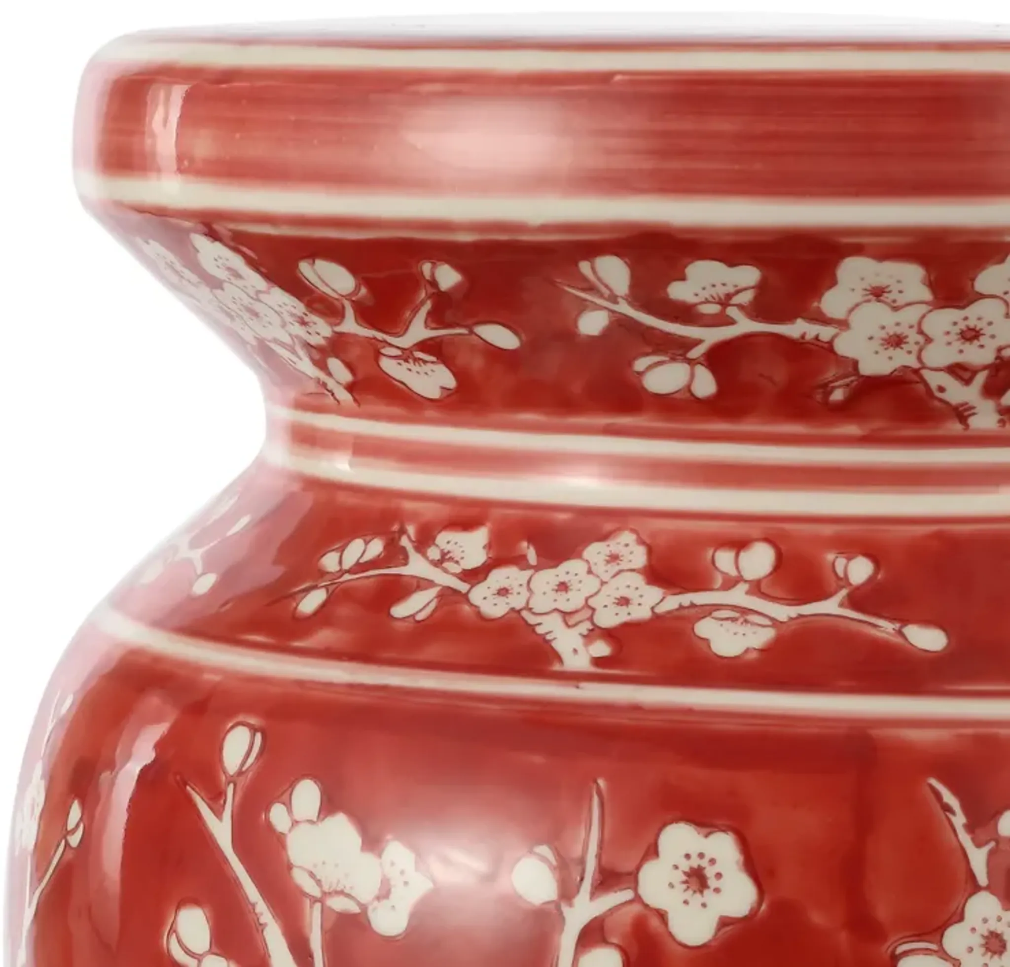 Cherry Blossom Ceramic Garden Stool Mathis Home | Furniture.com