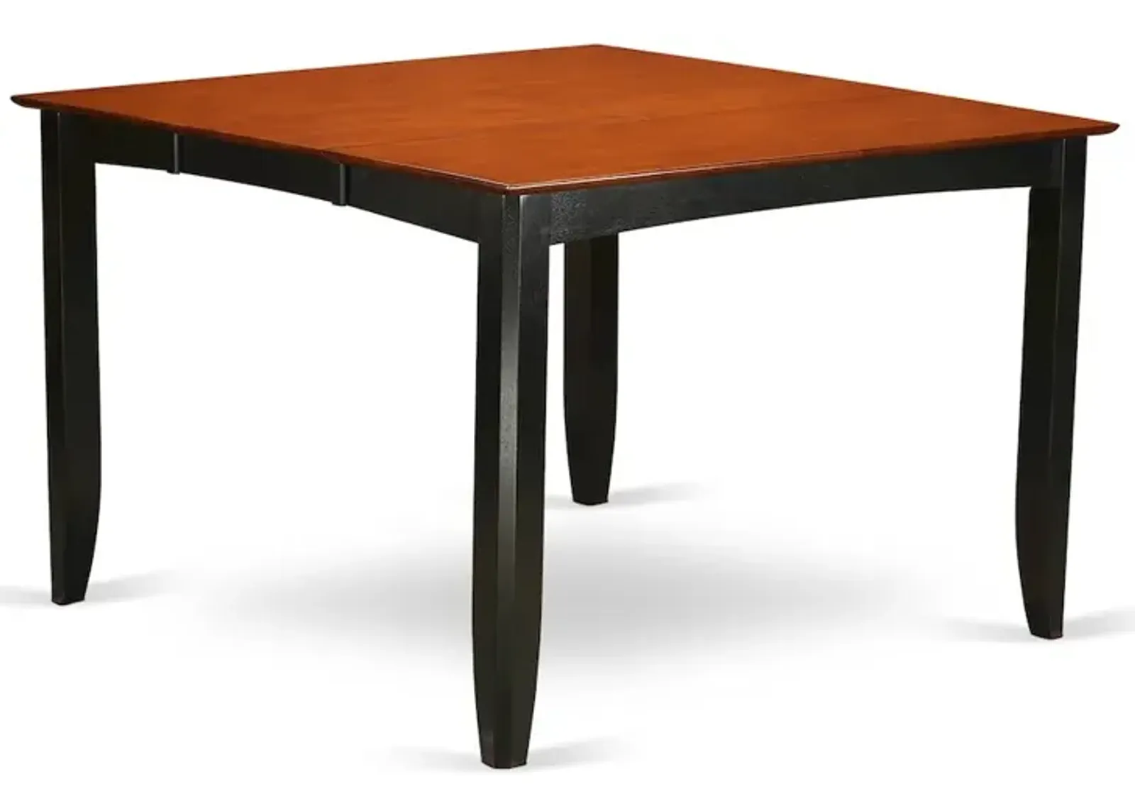 Fairwinds Gathering Counter Height Dining Square 54" Table with 18" Butterfly Leaf finished in Black & Cherry